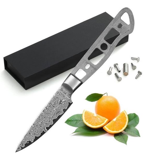 Katsura Cutlery Katsura Cutlery CKGD9B-no logo 3.5 in. Woodworking Project Paring Knife Blank Kit - No Logo CKGD9B-no logo
